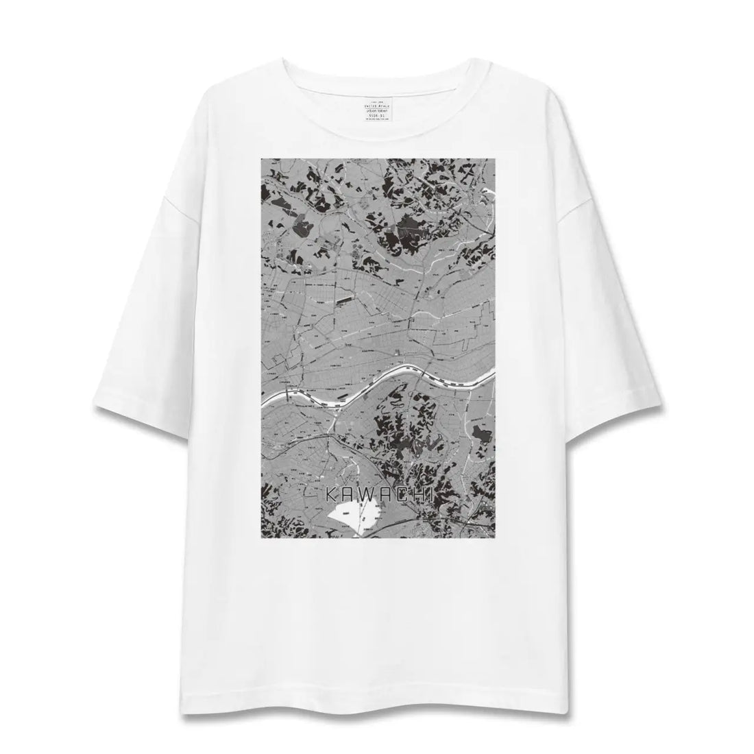 【河内(茨城県)】地図柄ビッグシルエットTシャツ