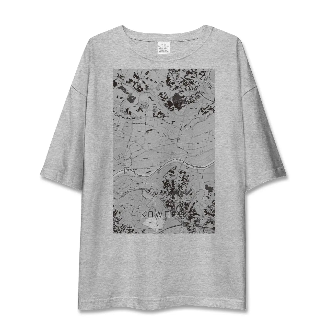【河内（茨城県）】地図柄ビッグシルエットTシャツ