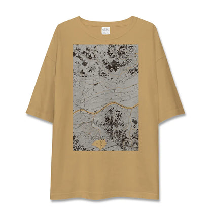 【河内（茨城県）】地図柄ビッグシルエットTシャツ