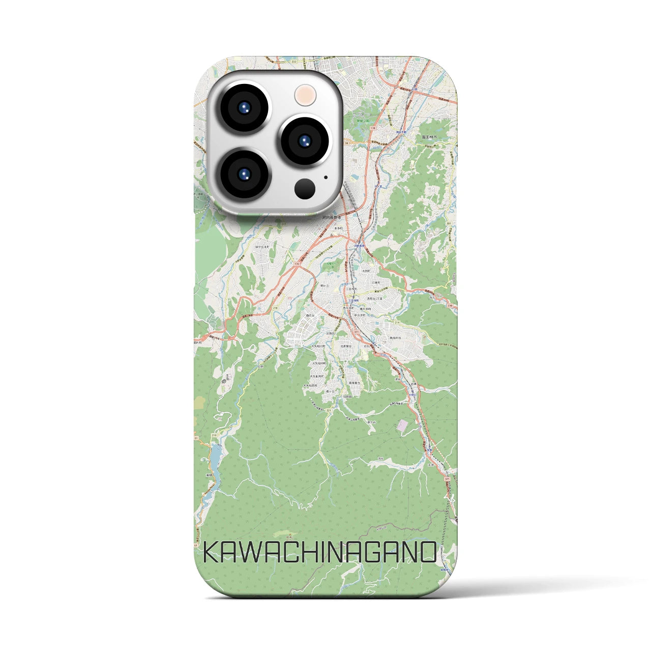 【河内長野】地図柄iPhoneケース（バックカバータイプ・ナチュラル）iPhone 13 Pro 用