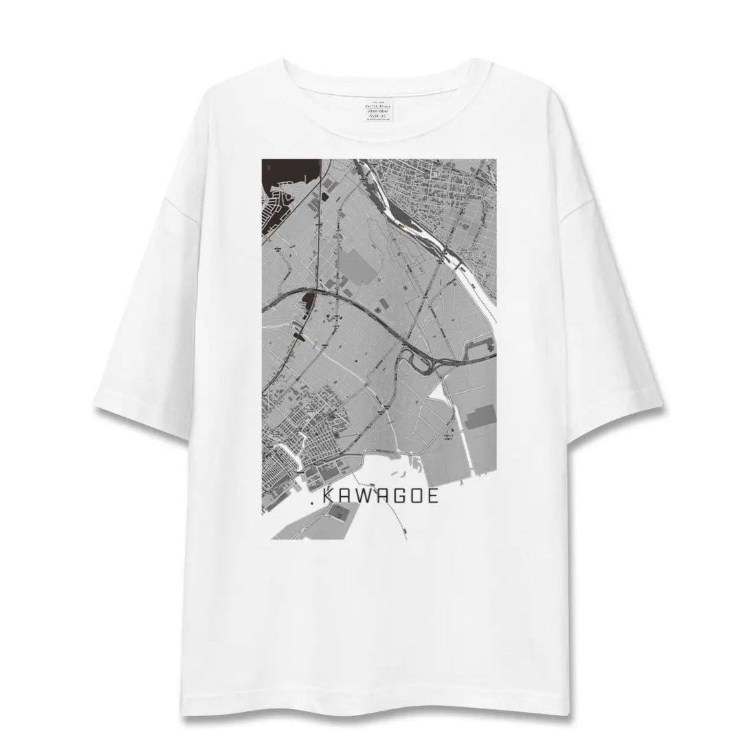 【川越(三重県)(三重県)】地図柄ビッグシルエットTシャツ
