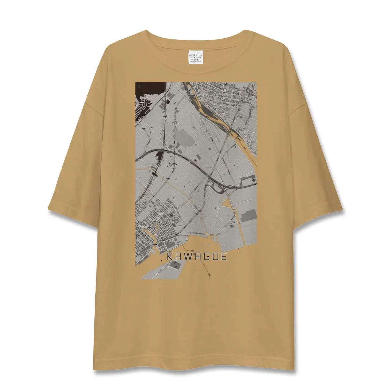 【川越（三重県）（三重県）】地図柄ビッグシルエットTシャツ