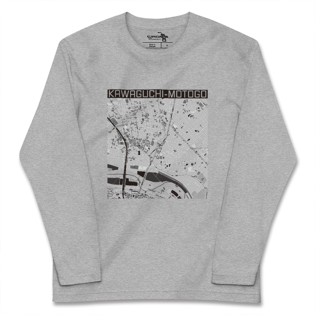 【川口元郷(埼玉県)】地図柄ロングスリーブTシャツ