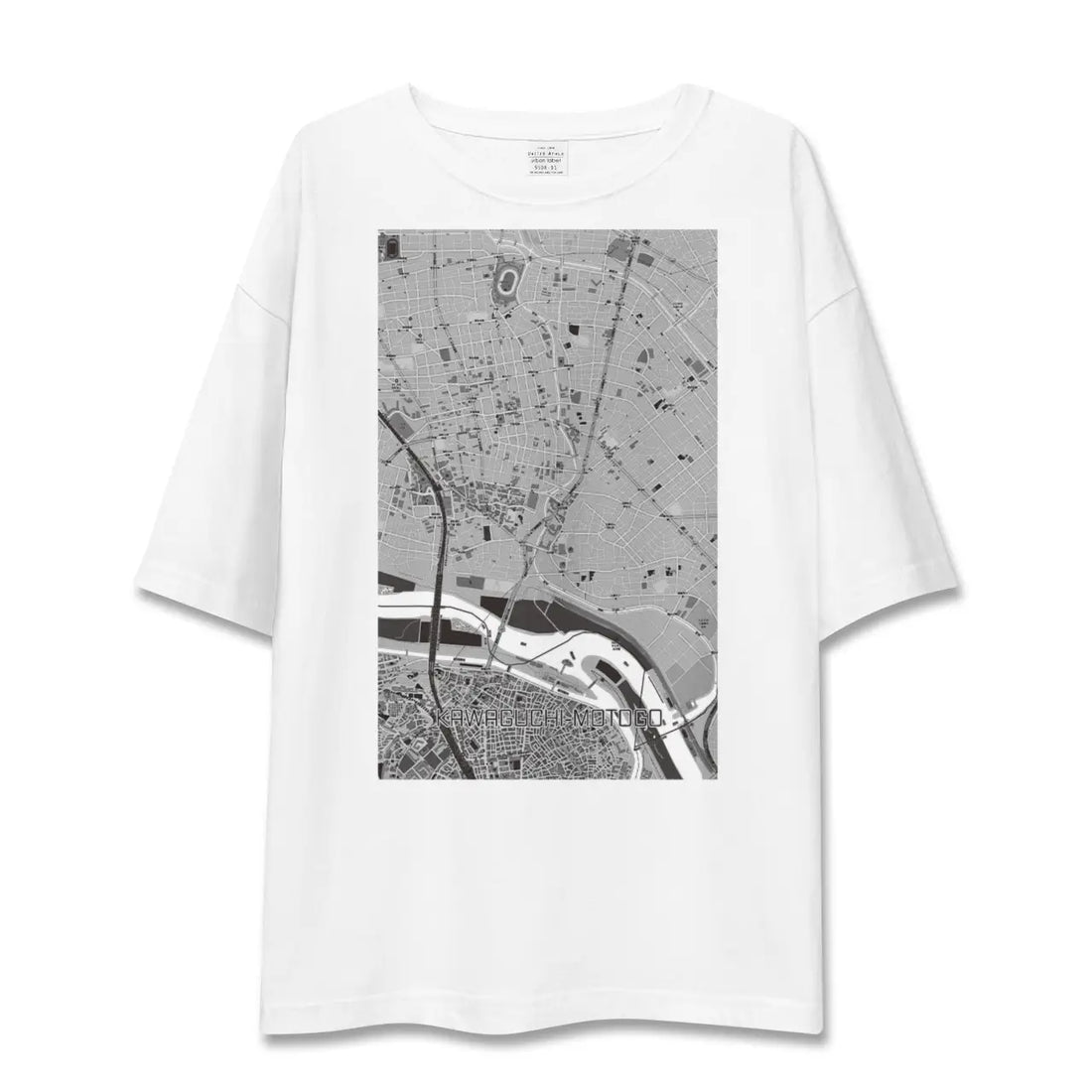 【川口元郷（埼玉県）】地図柄ビッグシルエットTシャツ