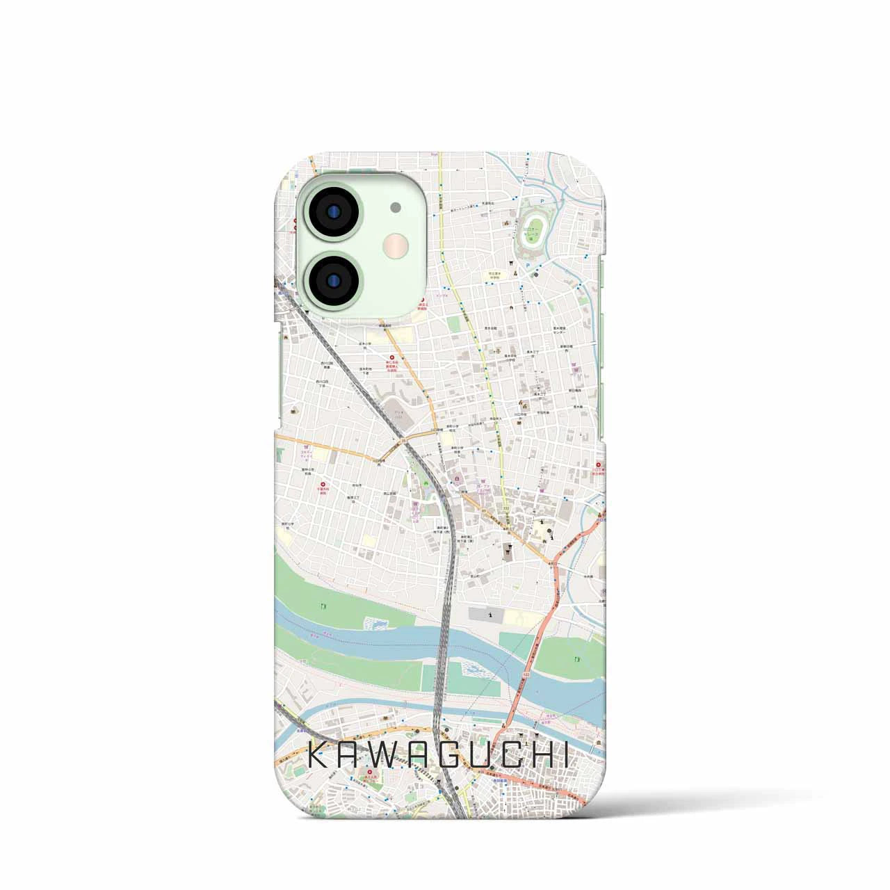 【川口】地図柄iPhoneケース（バックカバータイプ・ナチュラル）iPhone 12 mini 用