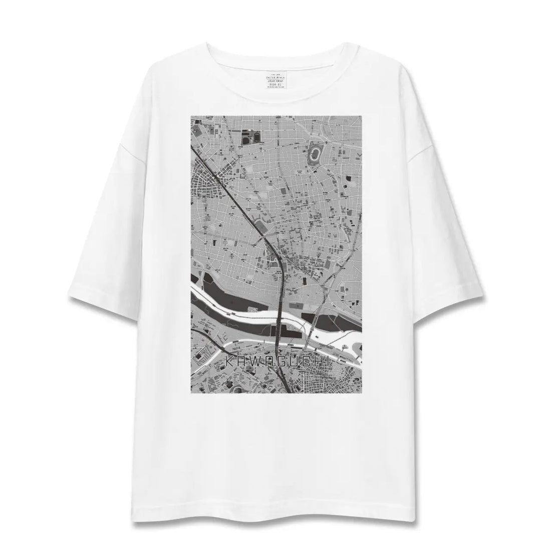 【川口（埼玉県）】地図柄ビッグシルエットTシャツ