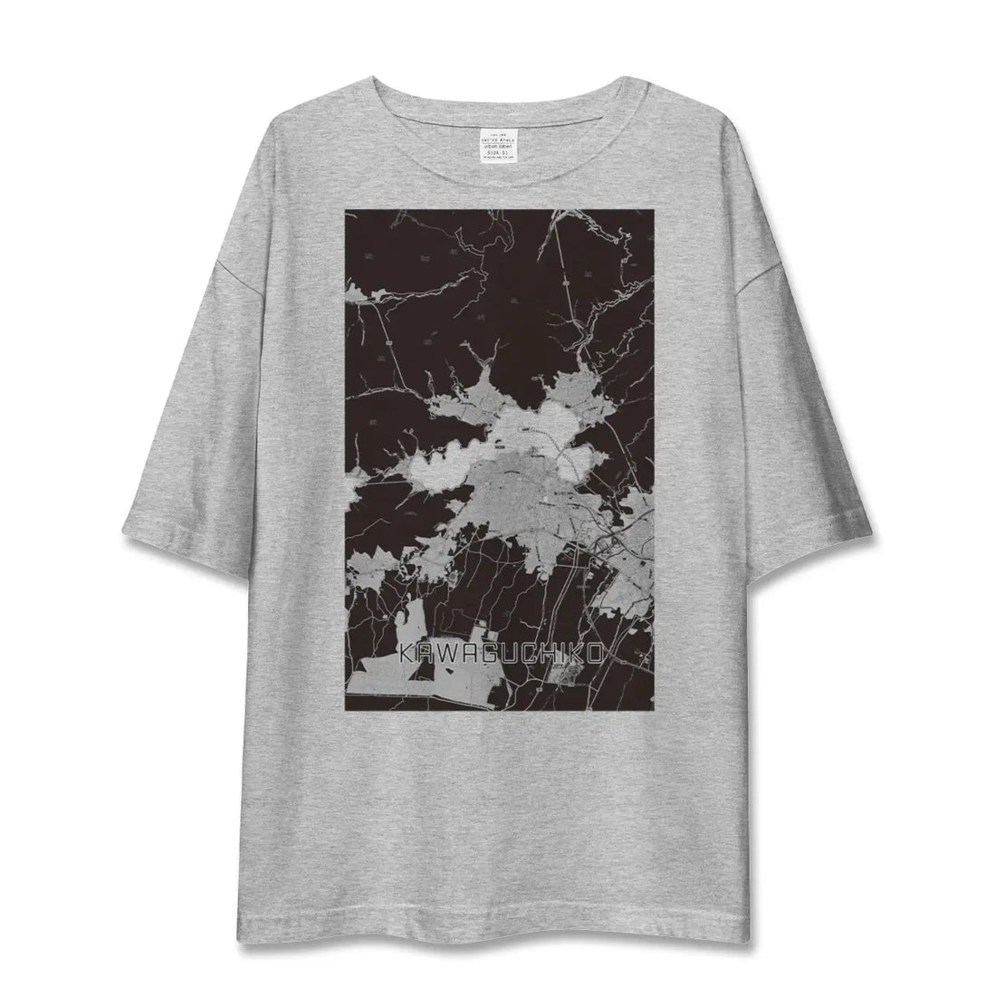【河口湖（山梨県）】地図柄ビッグシルエットTシャツ