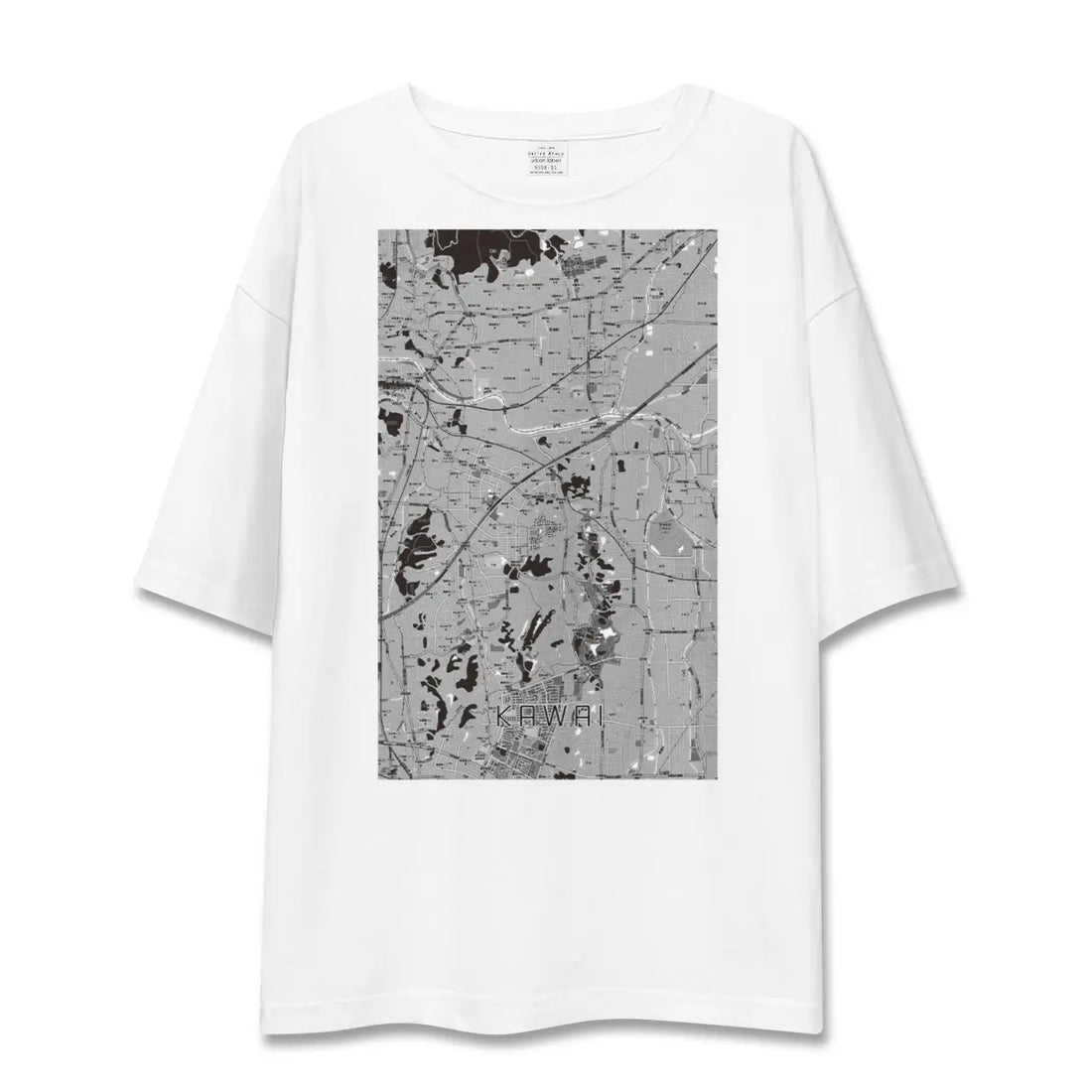 【河合（奈良県）】地図柄ビッグシルエットTシャツ