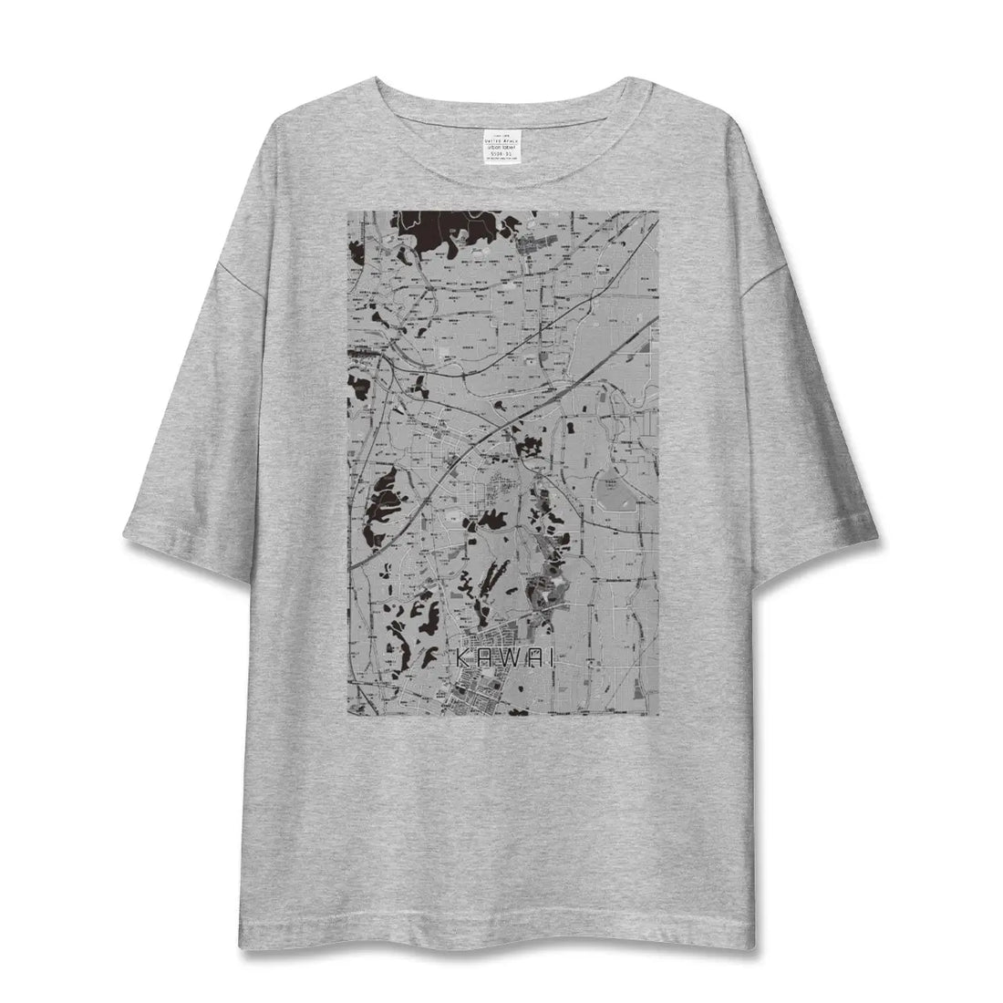 【河合（奈良県）】地図柄ビッグシルエットTシャツ