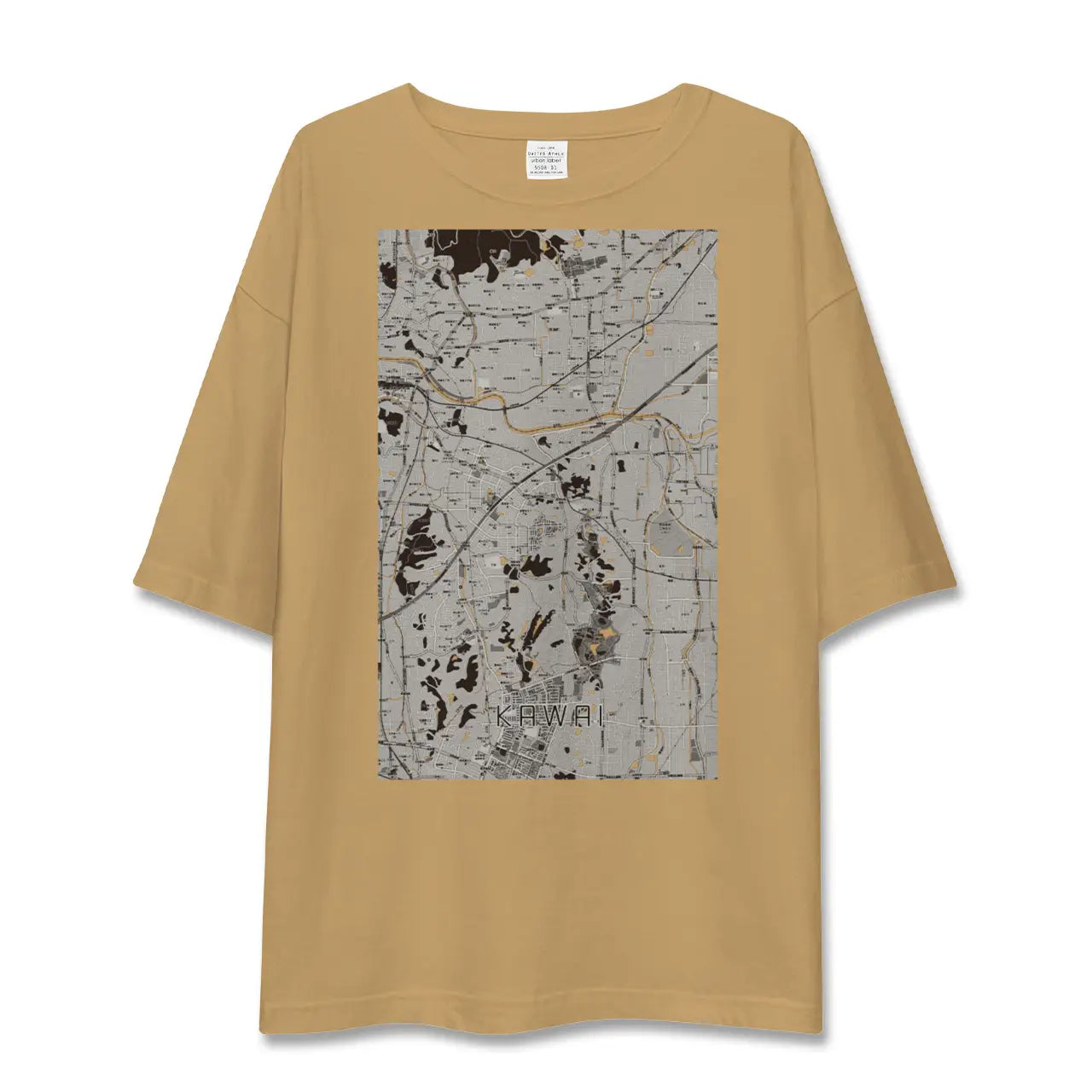 【河合（奈良県）】地図柄ビッグシルエットTシャツ