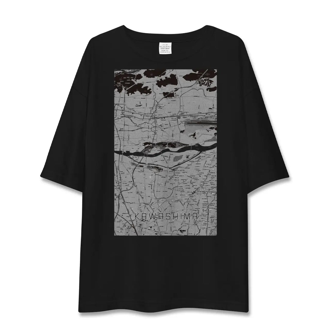 【川島（岐阜県）】地図柄ビッグシルエットTシャツ