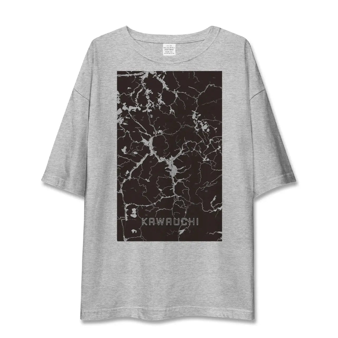 【川内(福島県)】地図柄ビッグシルエットTシャツ