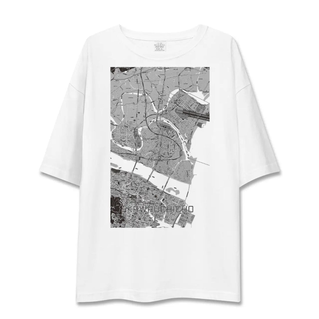 【川内町(徳島県)】地図柄ビッグシルエットTシャツ