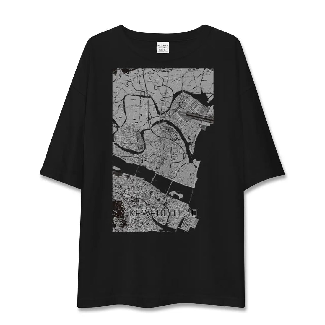 【川内町（徳島県）】地図柄ビッグシルエットTシャツ