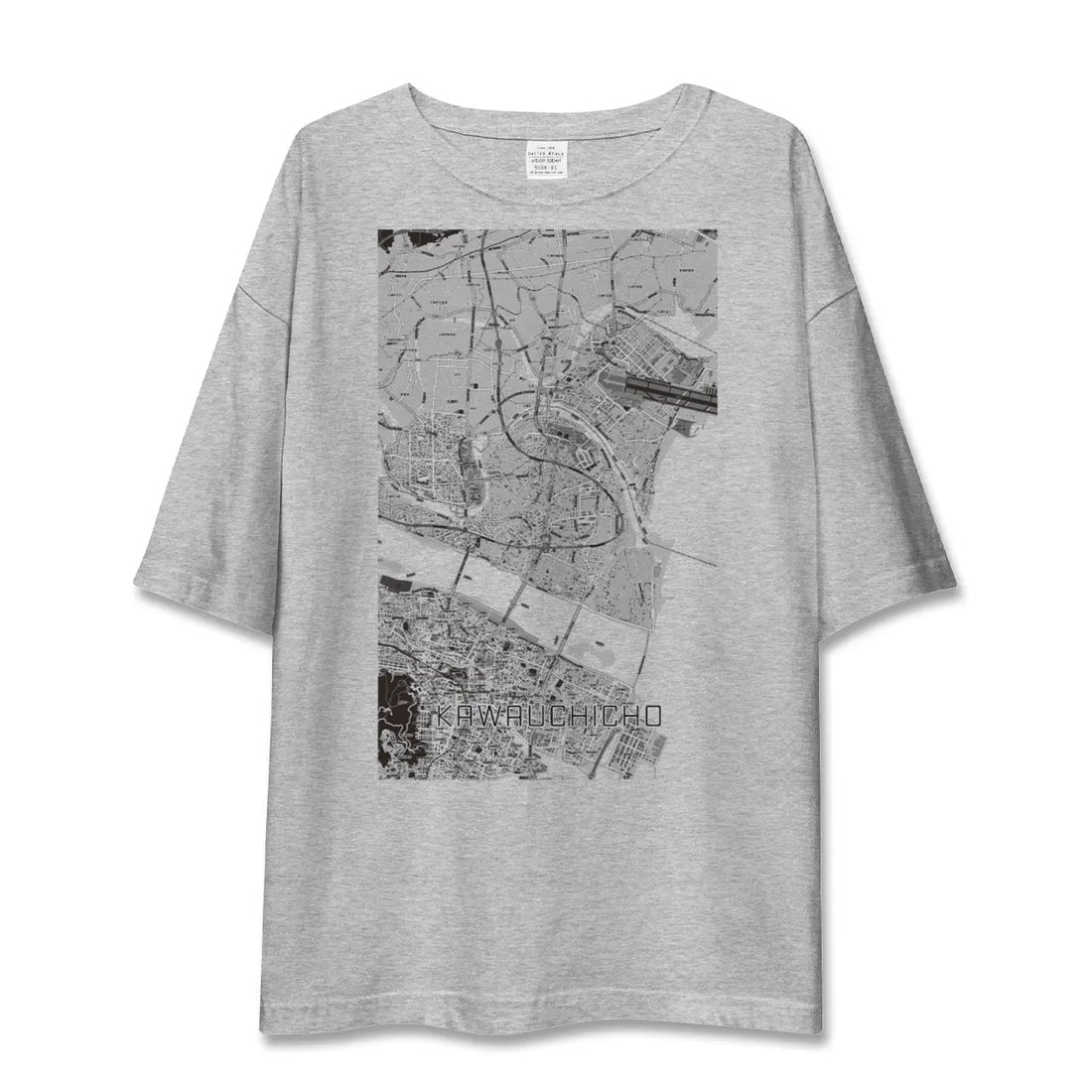 【川内町（徳島県）】地図柄ビッグシルエットTシャツ