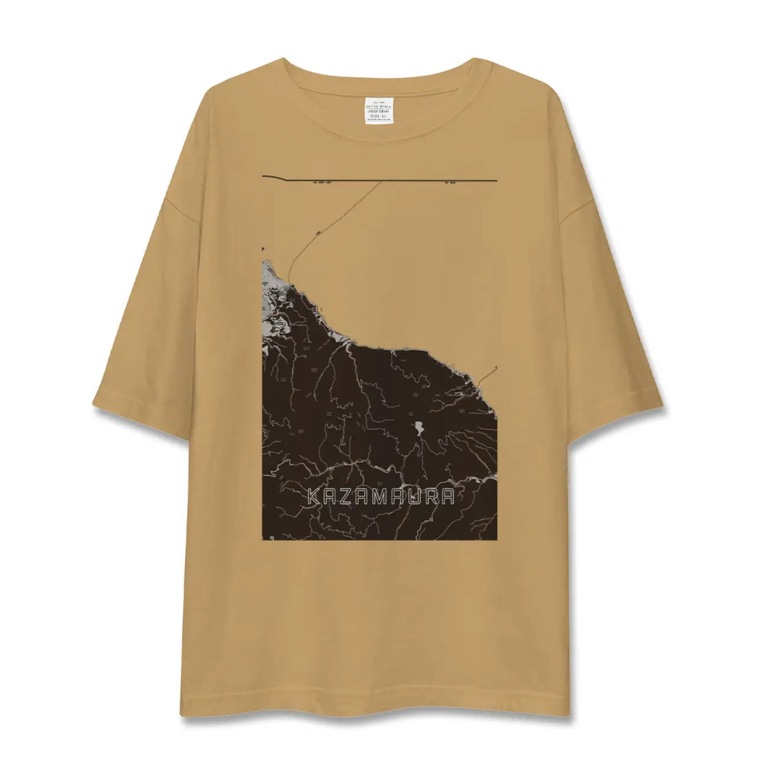 【風間浦(青森県)】地図柄ビッグシルエットTシャツ