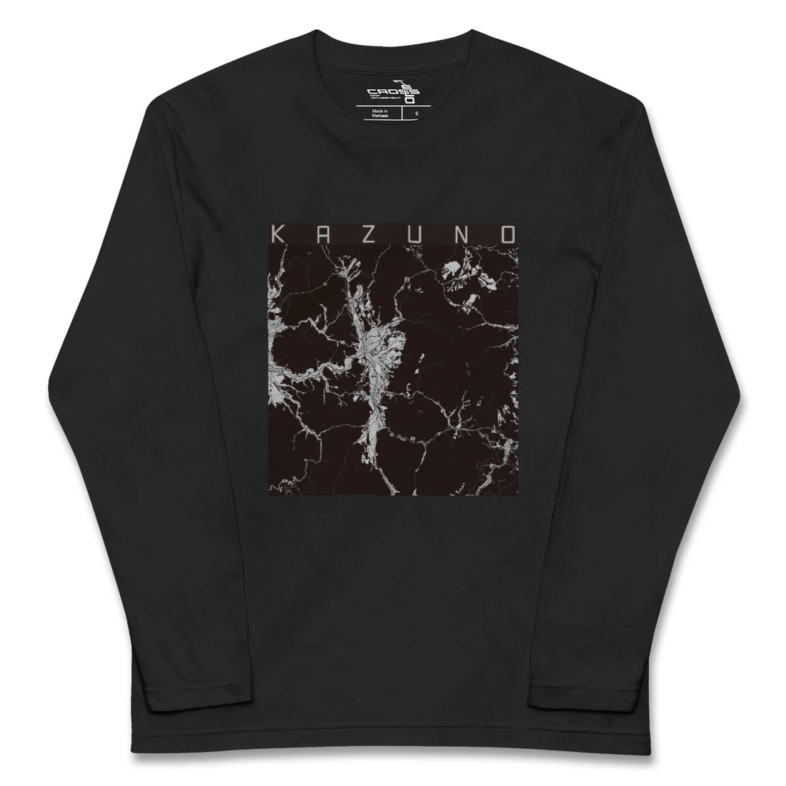 【鹿角(秋田県)】地図柄ロングスリーブTシャツ