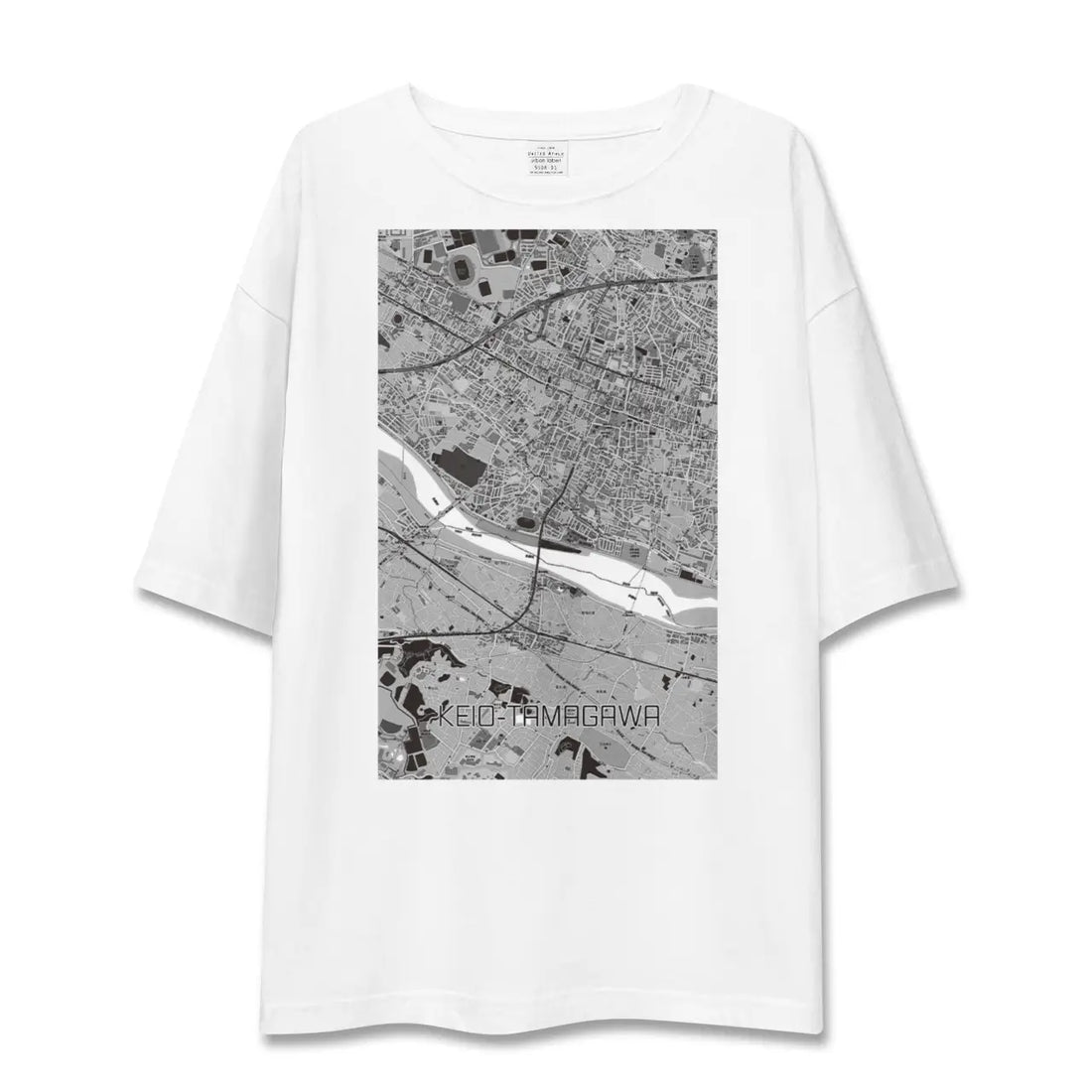 【京王多摩川(東京都)】地図柄ビッグシルエットTシャツ