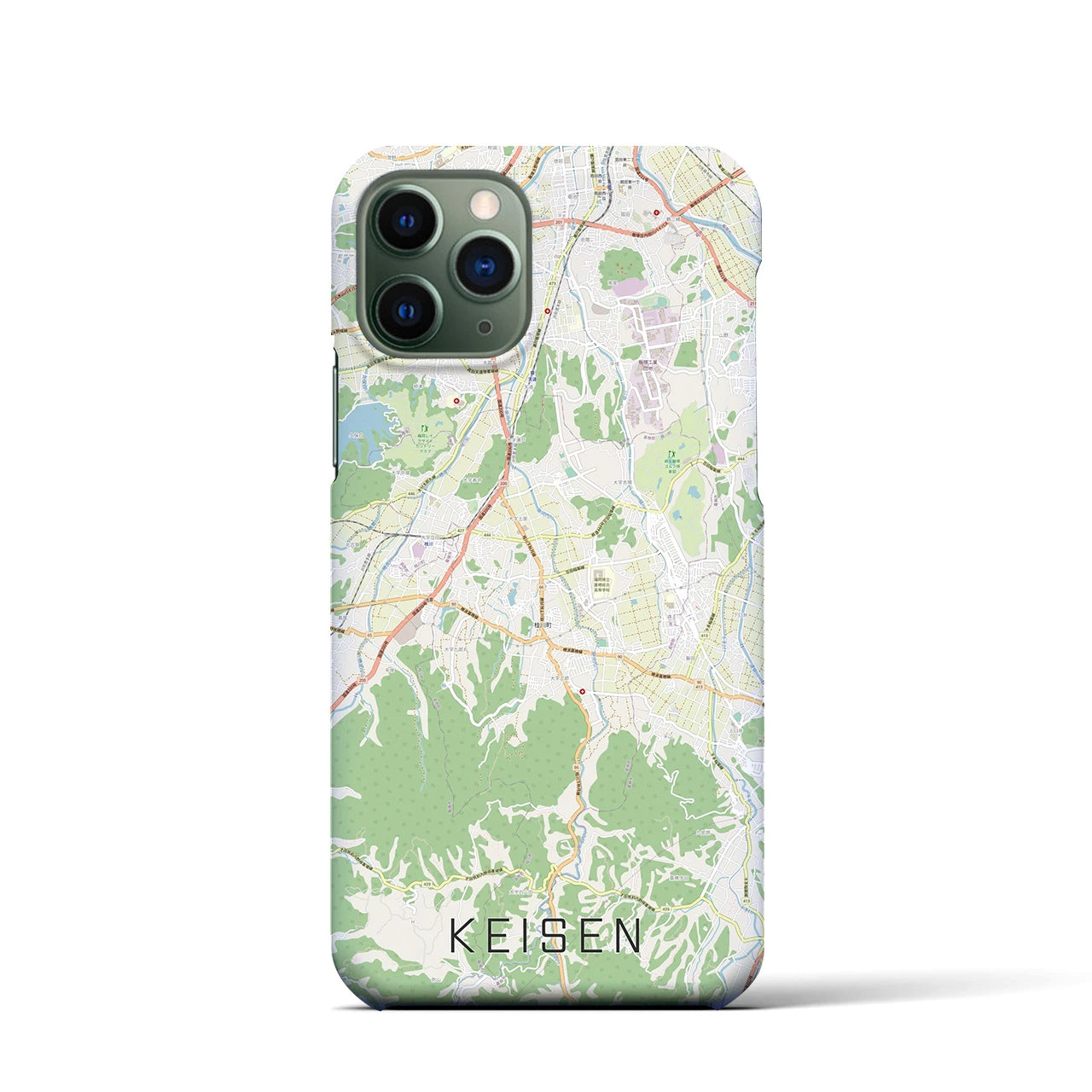 【桂川】地図柄iPhoneケース（バックカバータイプ・ナチュラル）iPhone 11 Pro 用