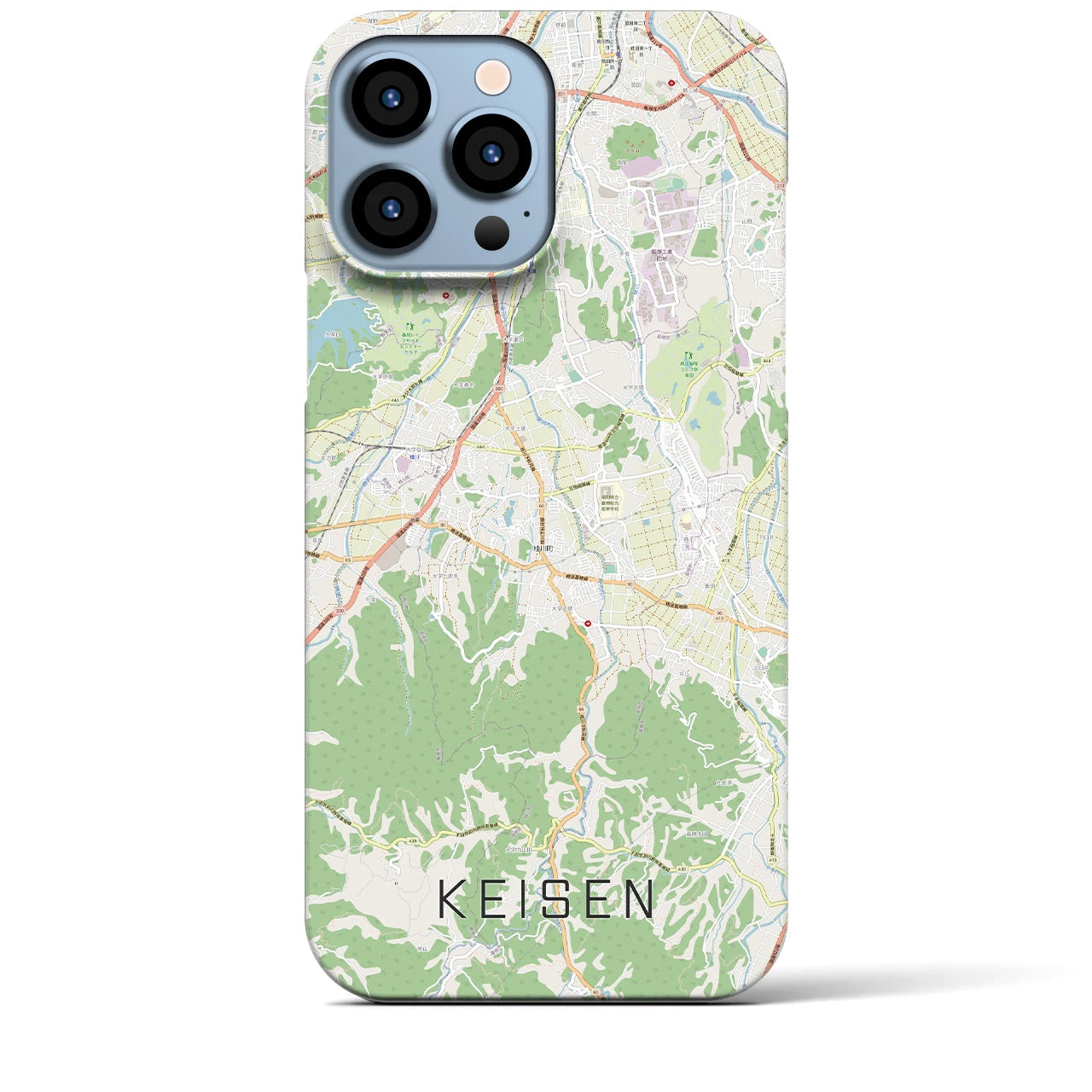 【桂川】地図柄iPhoneケース（バックカバータイプ・ナチュラル）iPhone 13 Pro Max 用