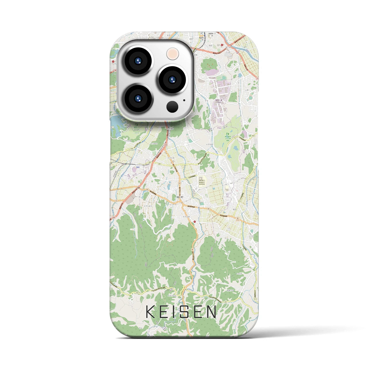 【桂川】地図柄iPhoneケース（バックカバータイプ・ナチュラル）iPhone 13 Pro 用