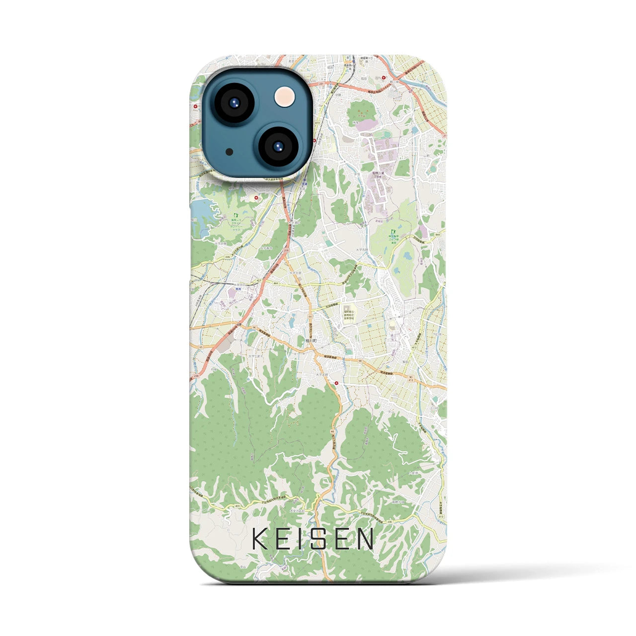 【桂川】地図柄iPhoneケース（バックカバータイプ・ナチュラル）iPhone 13 用