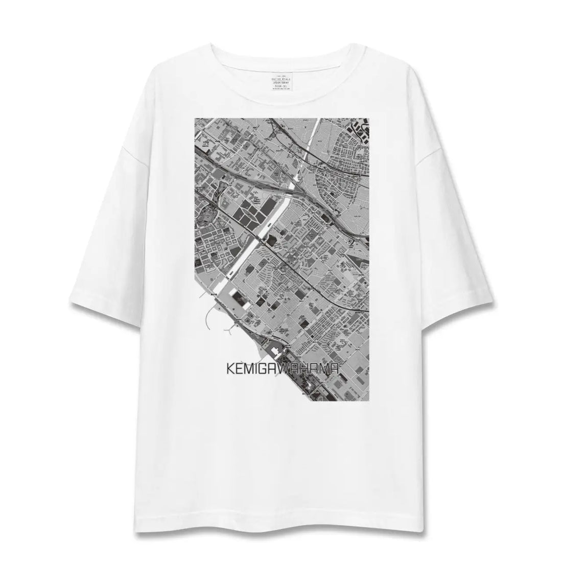 【検見川浜(千葉県)】地図柄ビッグシルエットTシャツ