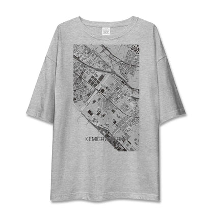 【検見川浜（千葉県）】地図柄ビッグシルエットTシャツ