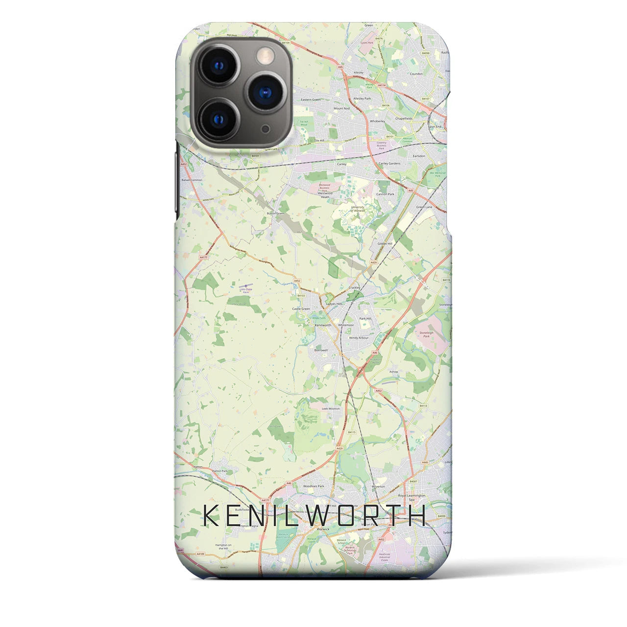 【ケニルワース】地図柄iPhoneケース（バックカバータイプ・ナチュラル）iPhone 11 Pro Max 用