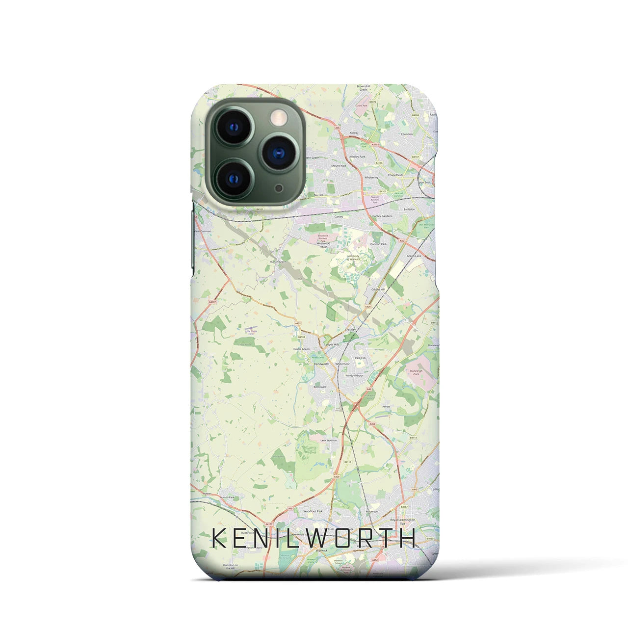 【ケニルワース】地図柄iPhoneケース（バックカバータイプ・ナチュラル）iPhone 11 Pro 用