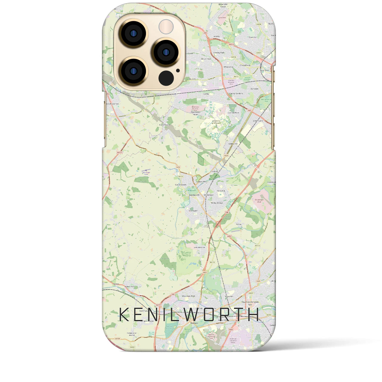 【ケニルワース】地図柄iPhoneケース（バックカバータイプ・ナチュラル）iPhone 12 Pro Max 用