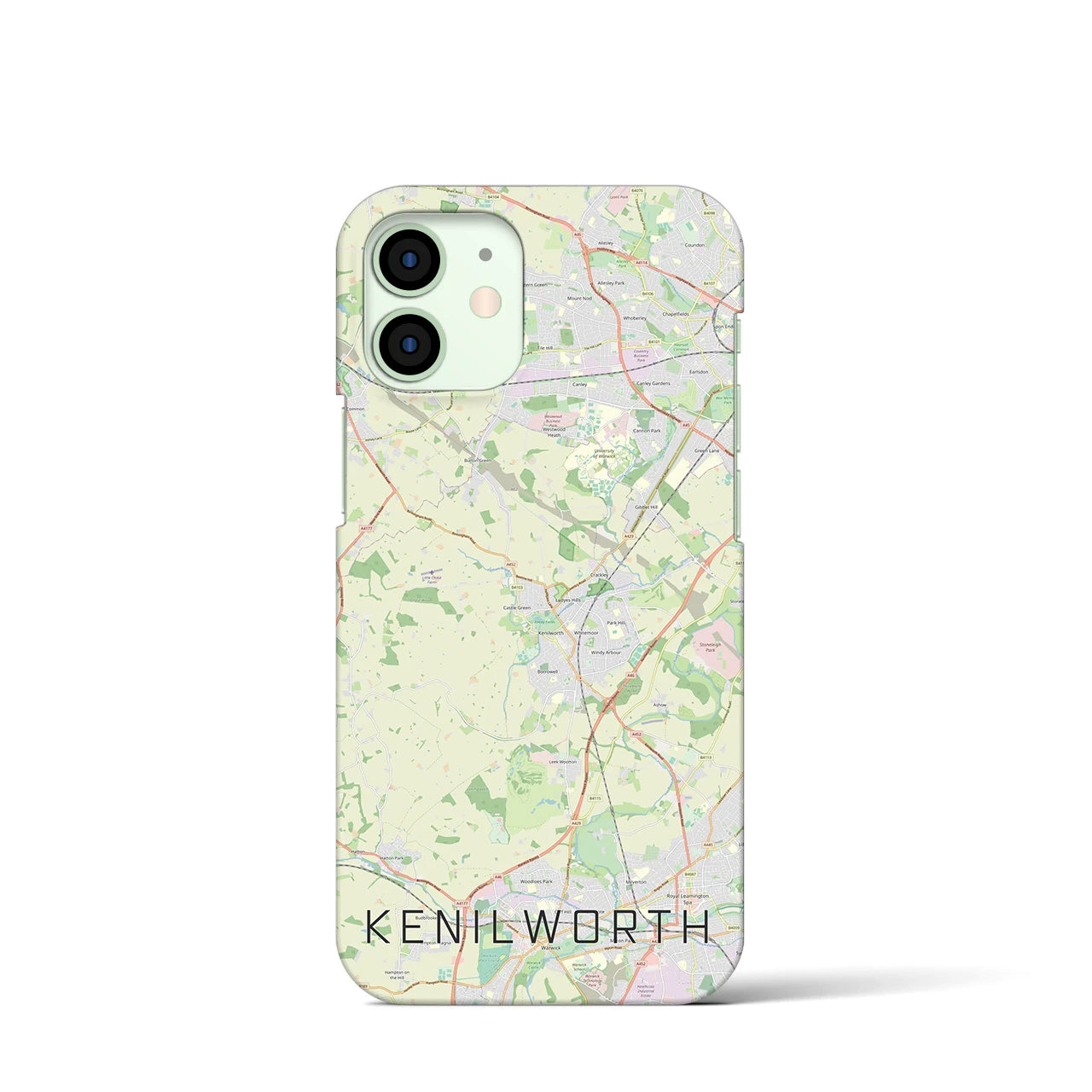 【ケニルワース】地図柄iPhoneケース（バックカバータイプ・ナチュラル）iPhone 12 mini 用