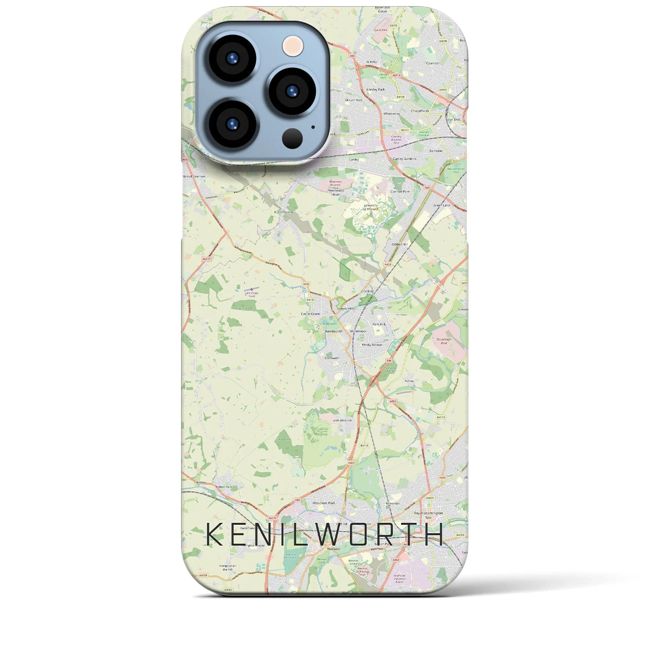 【ケニルワース】地図柄iPhoneケース（バックカバータイプ・ナチュラル）iPhone 13 Pro Max 用