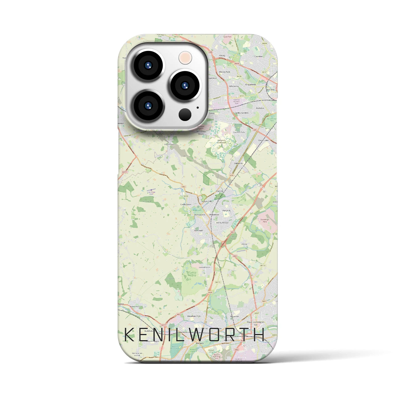 【ケニルワース】地図柄iPhoneケース（バックカバータイプ・ナチュラル）iPhone 13 Pro 用
