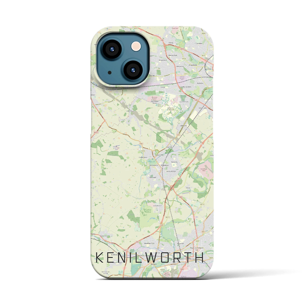 【ケニルワース】地図柄iPhoneケース（バックカバータイプ・ナチュラル）iPhone 13 用