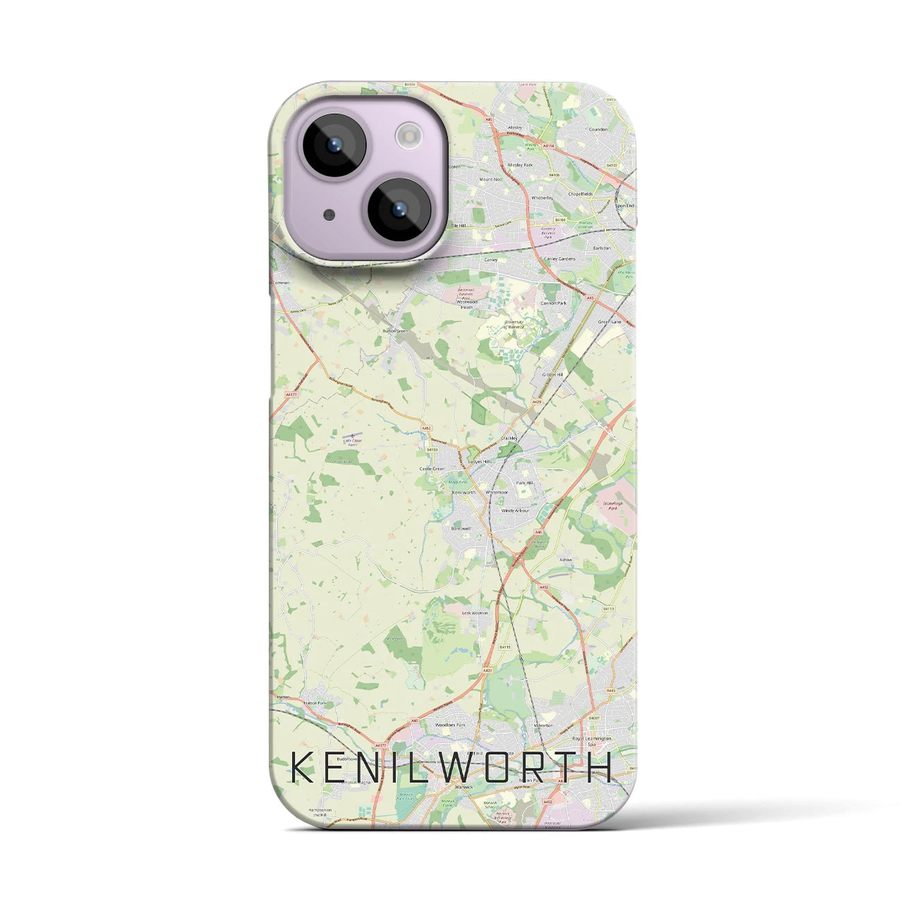 【ケニルワース】地図柄iPhoneケース（バックカバータイプ・ナチュラル）iPhone 14 用