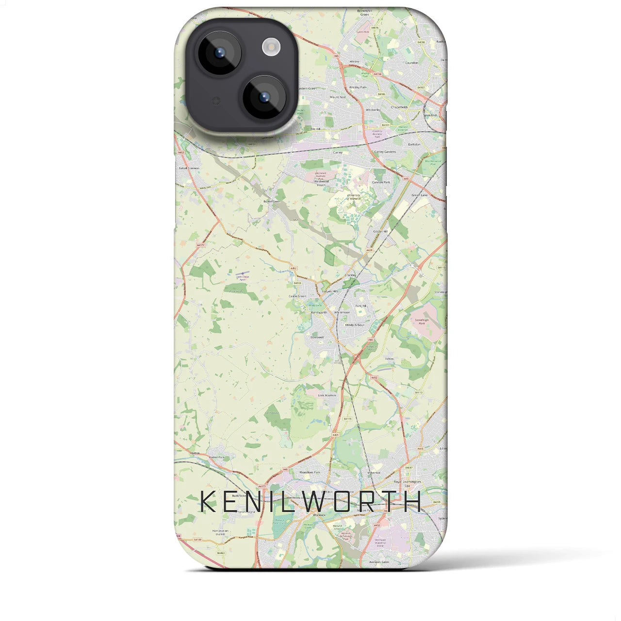 【ケニルワース】地図柄iPhoneケース（バックカバータイプ・ナチュラル）iPhone 14 Plus 用