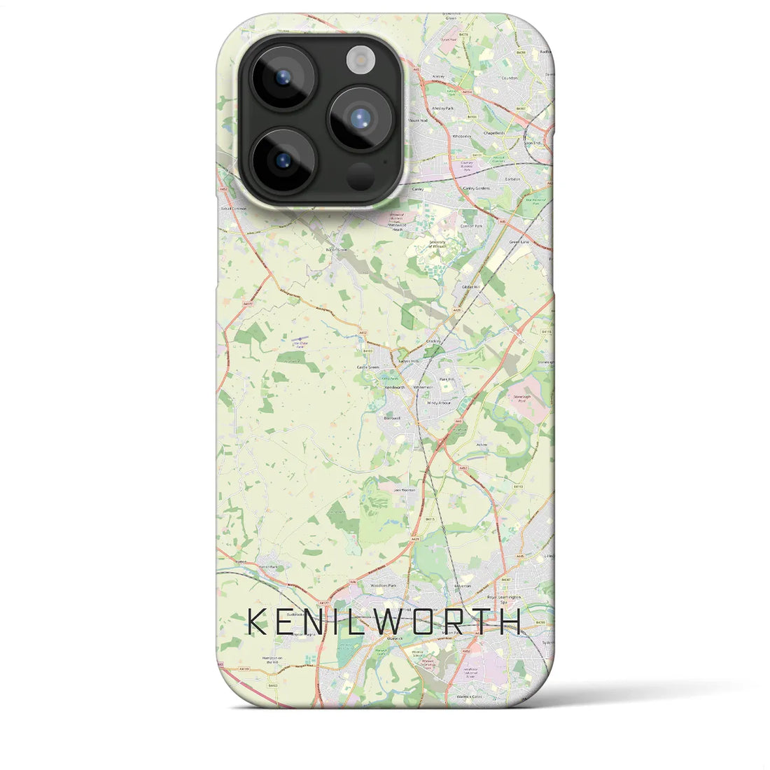 【ケニルワース】地図柄iPhoneケース（バックカバータイプ・ナチュラル）iPhone 15 Pro Max 用