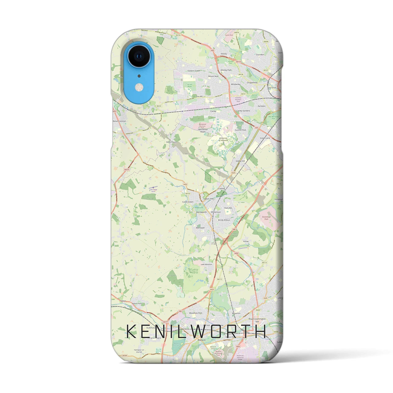 【ケニルワース】地図柄iPhoneケース（バックカバータイプ・ナチュラル）iPhone XR 用