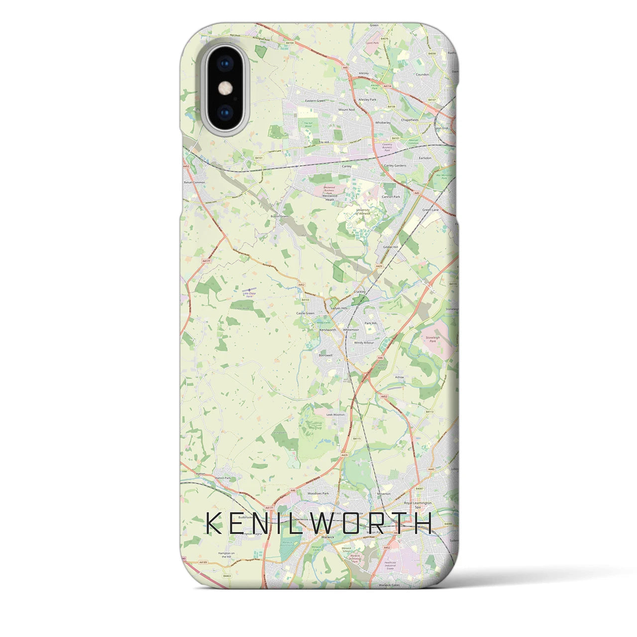 【ケニルワース】地図柄iPhoneケース（バックカバータイプ・ナチュラル）iPhone XS Max 用