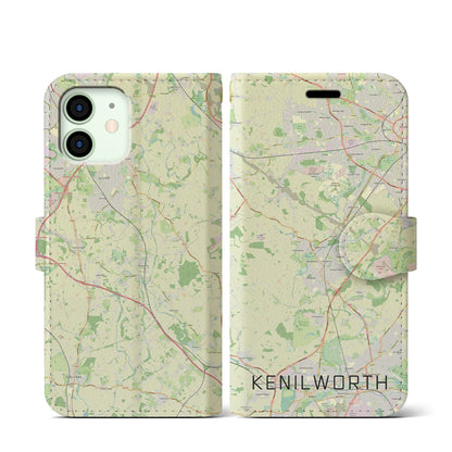 【ケニルワース（イギリス）】地図柄iPhoneケース（手帳タイプ）ナチュラル・iPhone 12 mini 用