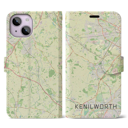 【ケニルワース（イギリス）】地図柄iPhoneケース（手帳タイプ）ナチュラル・iPhone 14 用
