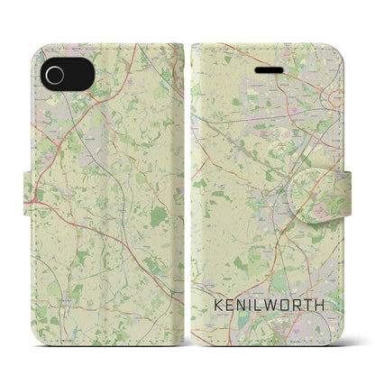 【ケニルワース（イギリス）】地図柄iPhoneケース（手帳タイプ）ナチュラル・iPhone SE（第3 / 第2世代） / 8 / 7 / 6s / 6 用