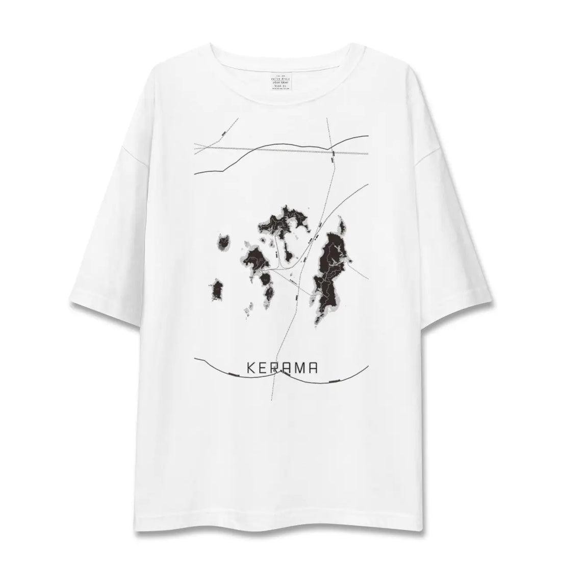 【慶良間(沖縄県)】地図柄ビッグシルエットTシャツ
