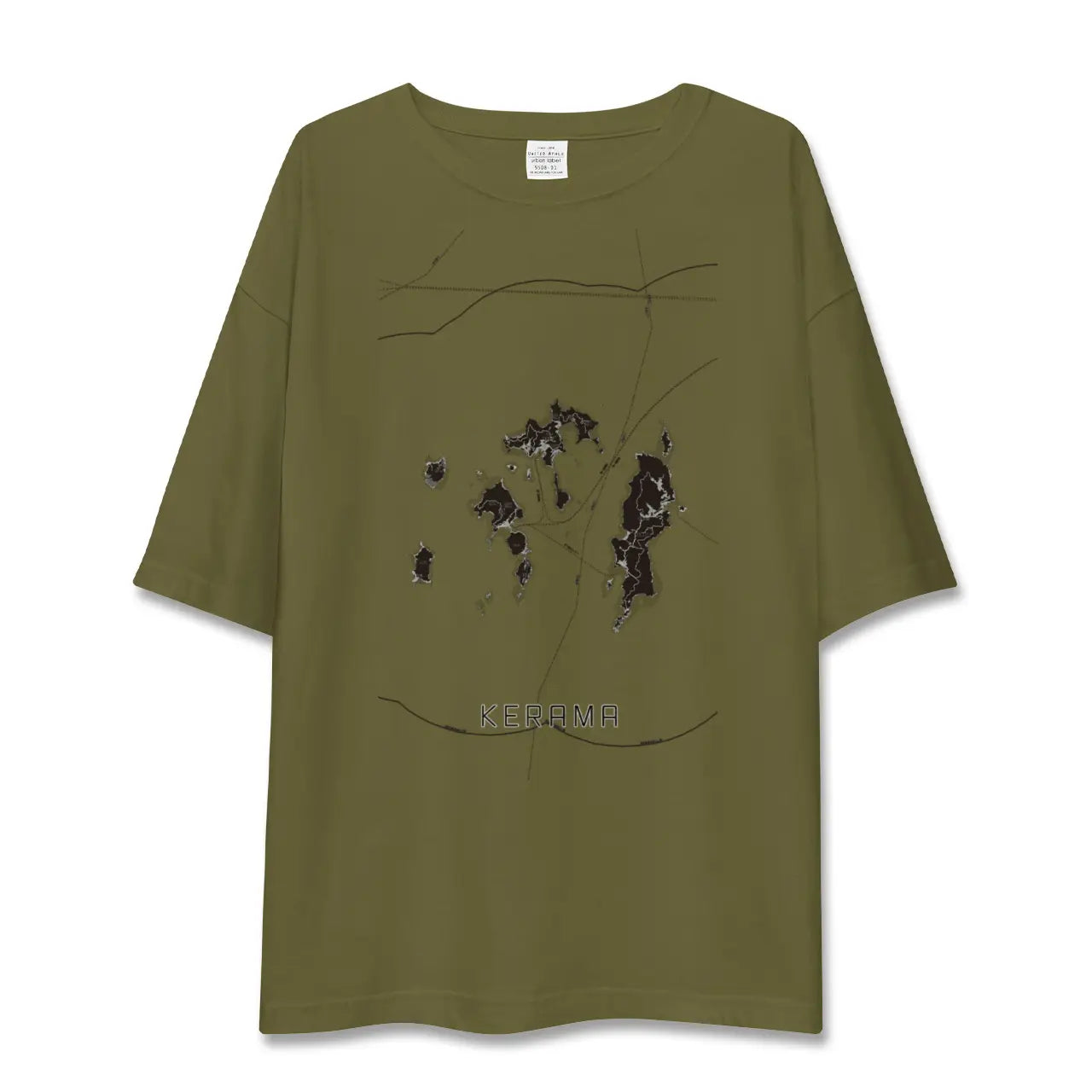 【慶良間（沖縄県）】地図柄ビッグシルエットTシャツ