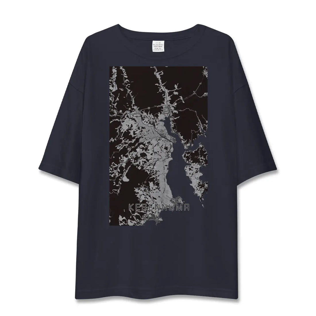 【気仙沼（宮城県）】地図柄ビッグシルエットTシャツ