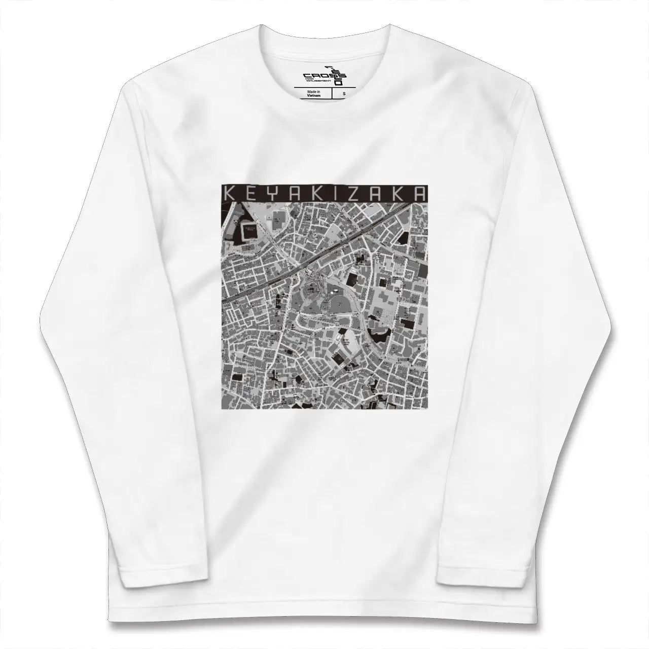 【けやき坂（東京都）】地図柄ロングスリーブTシャツ