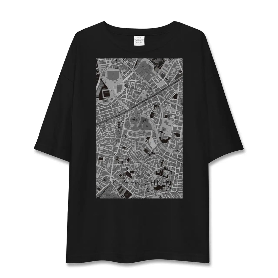 【けやき坂（東京都）】地図柄ビッグシルエットTシャツ