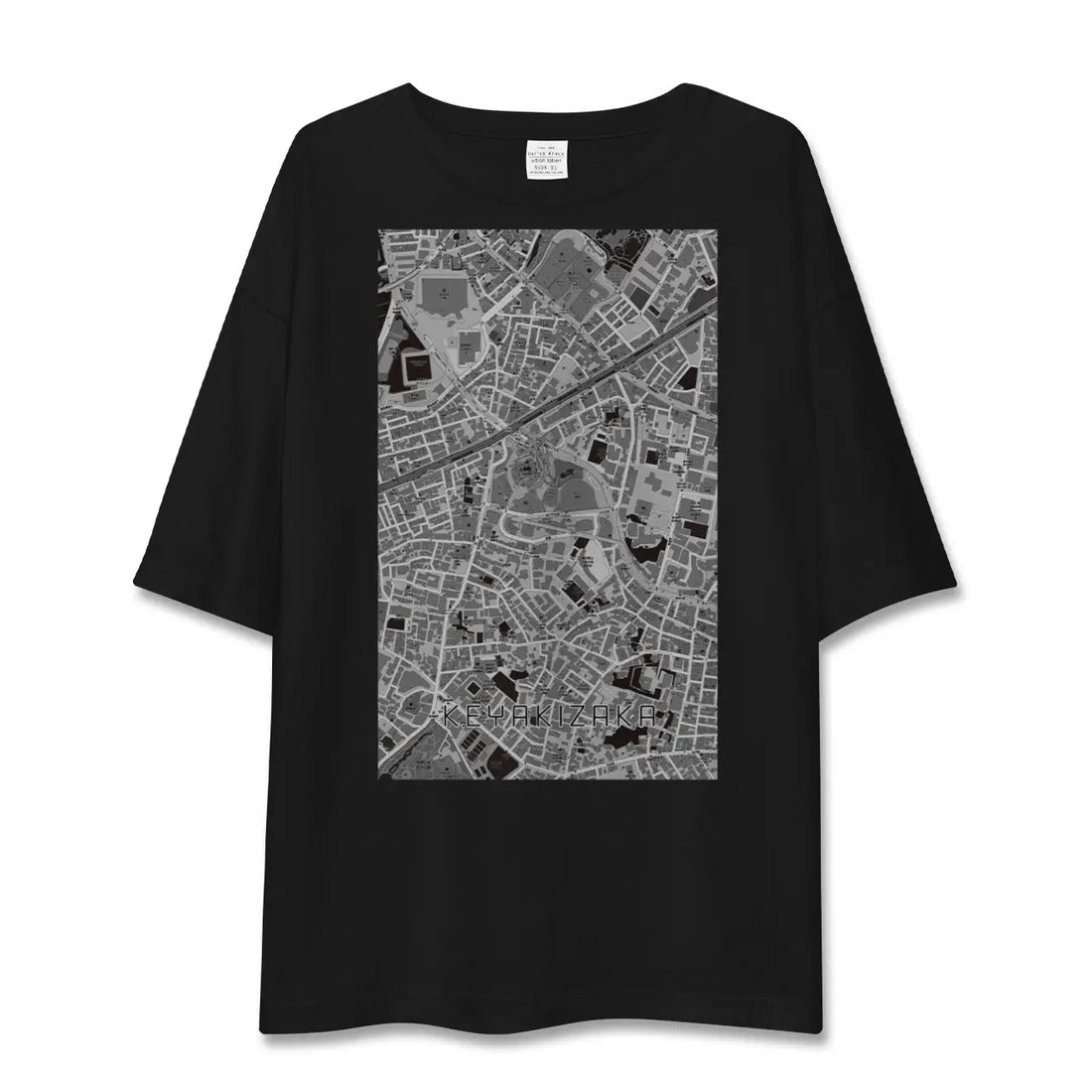 【けやき坂(東京都)】地図柄ビッグシルエットTシャツ