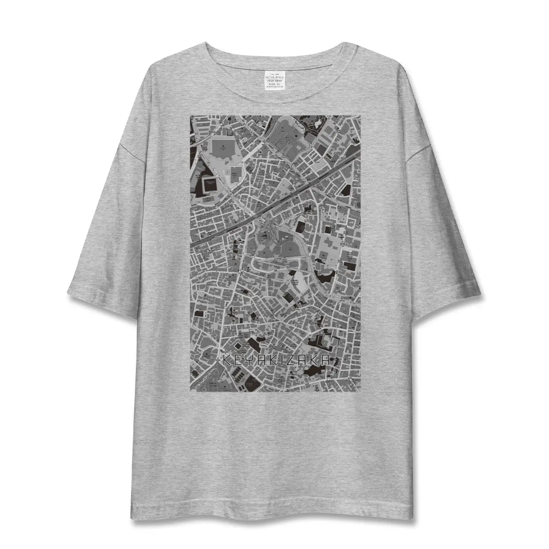 【けやき坂（東京都）】地図柄ビッグシルエットTシャツ